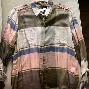 Lucky brand plaid blouse